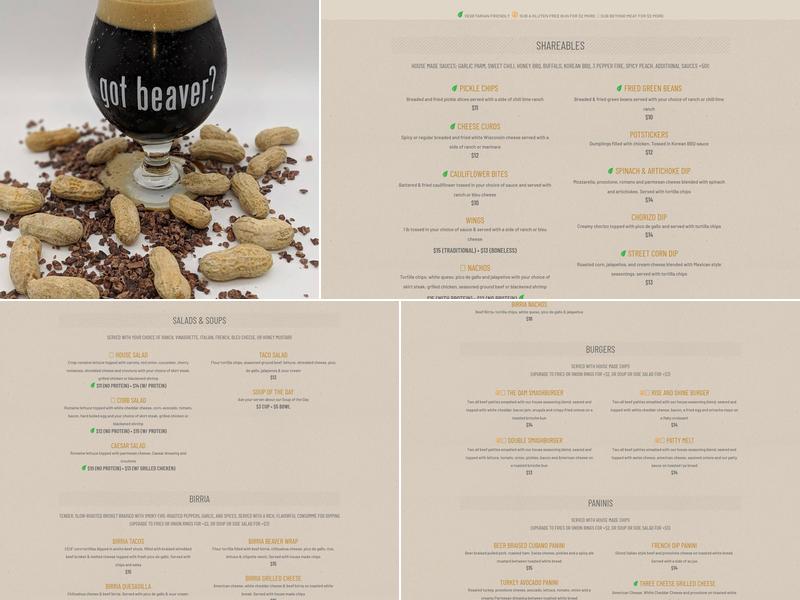 Lil Beaver Brewery Menu