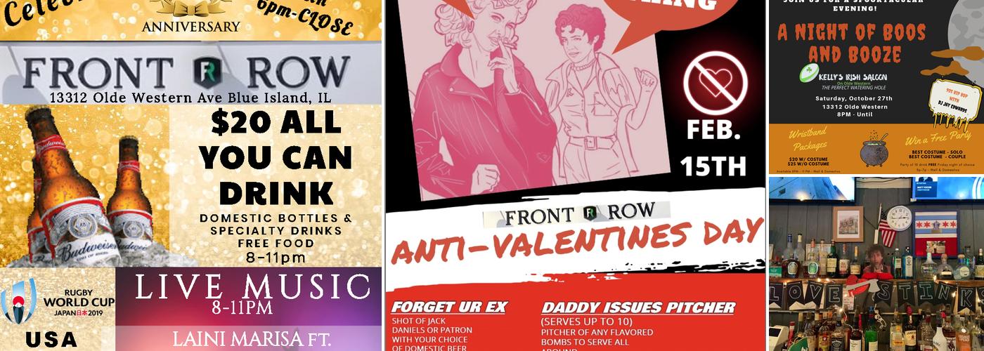 Front Row Blue Island Menu