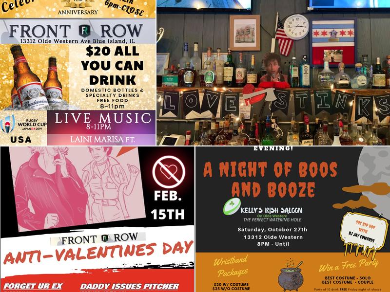 Front Row Blue Island Menu