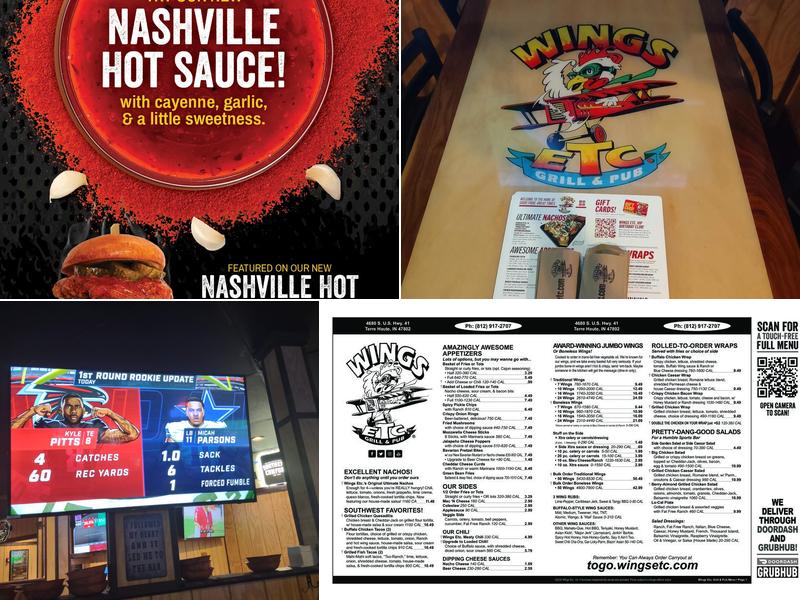 Wings Etc. Menu