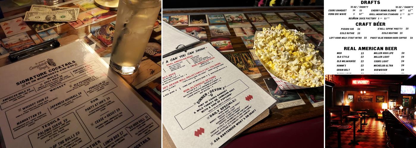 Devon's Complaint Dept. Menu