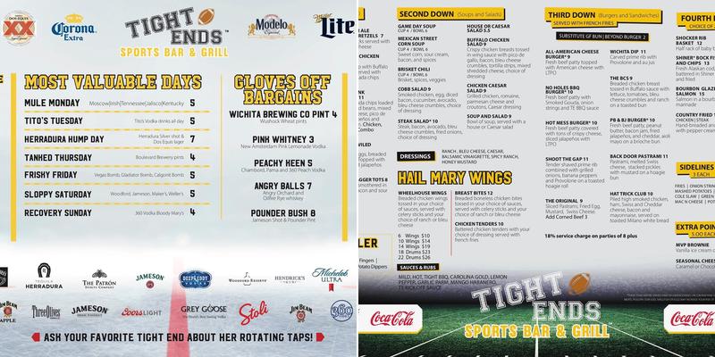Tight Ends Sports Bar & Grill Menu