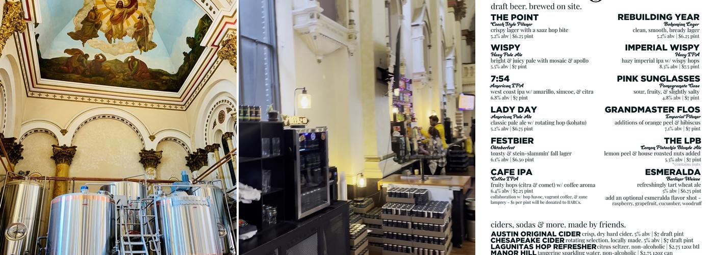 Ministry of Brewing Menu