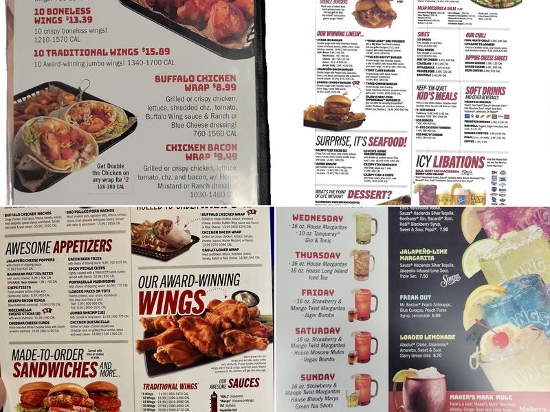 Wings Etc. Menu