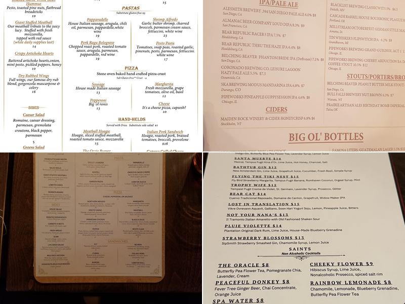 Devil's Advocate Minneapolis Menu