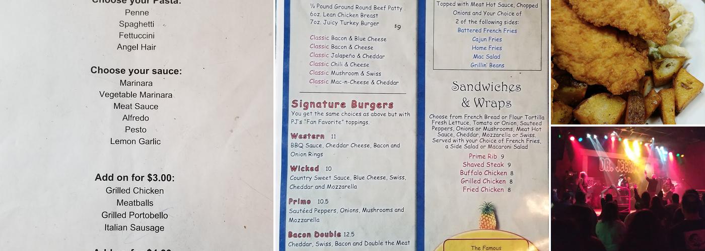 Pineapple Jack's Menu