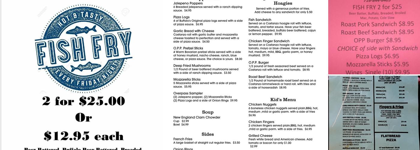 Overpass Pub Menu