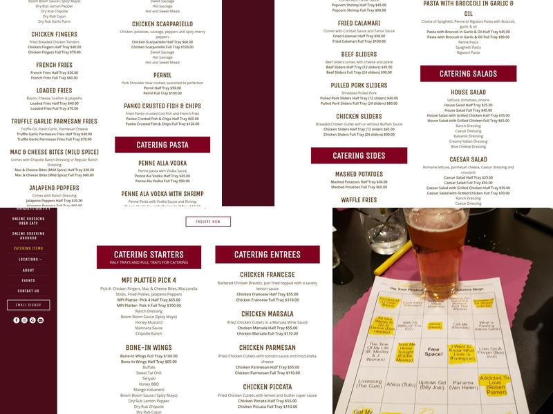 Morris Park Inn Menu