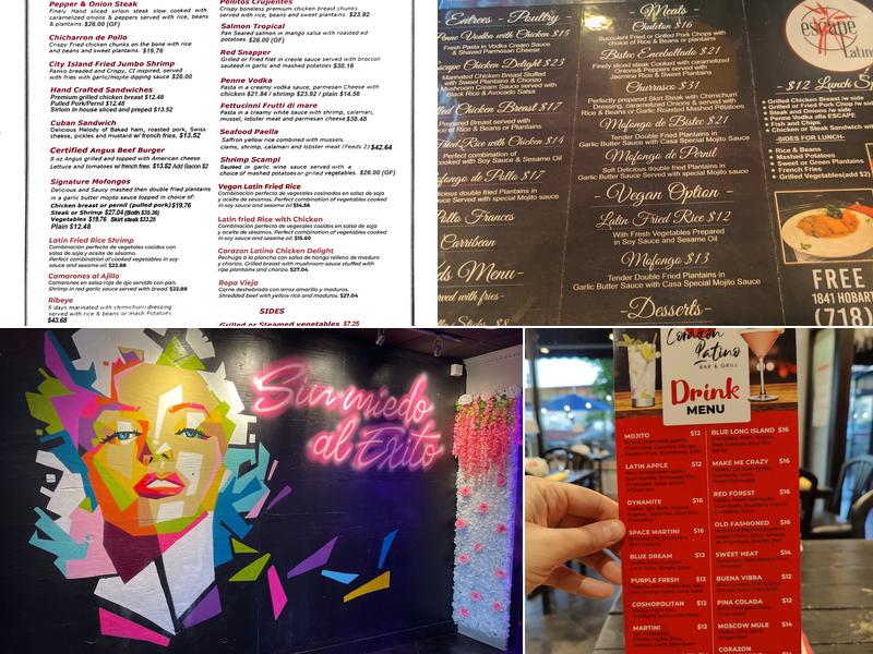 Corazon Latino Menu