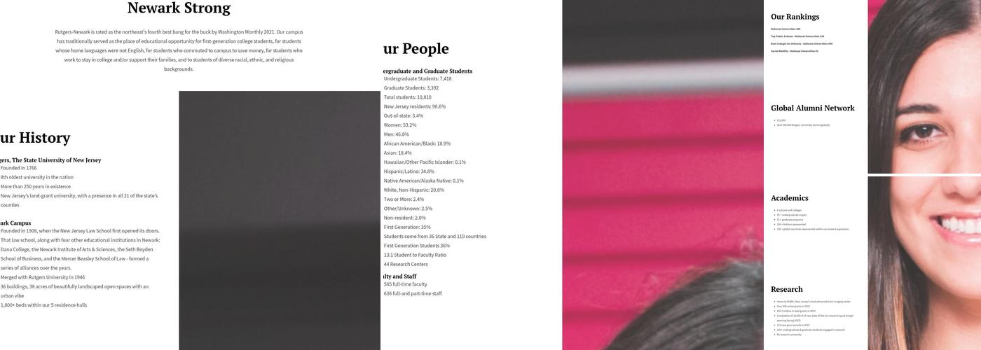 Ruth Bader Ginsburg Hall, Rutgers University - Newark Menu