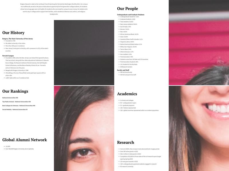 Ruth Bader Ginsburg Hall, Rutgers University - Newark Menu