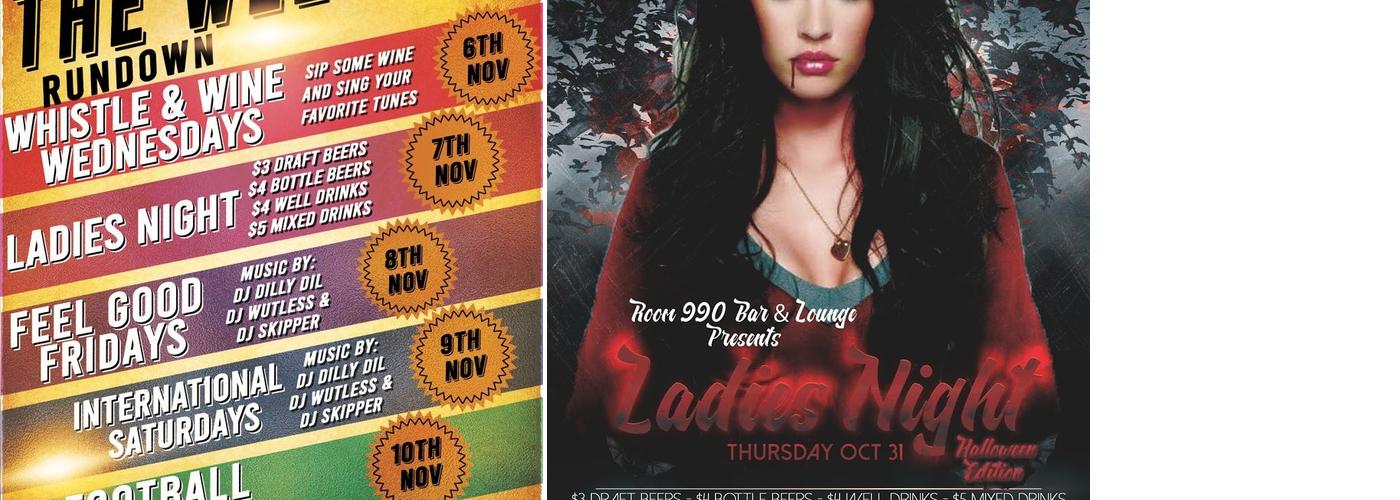 Room 990 Bar & Lounge Menu