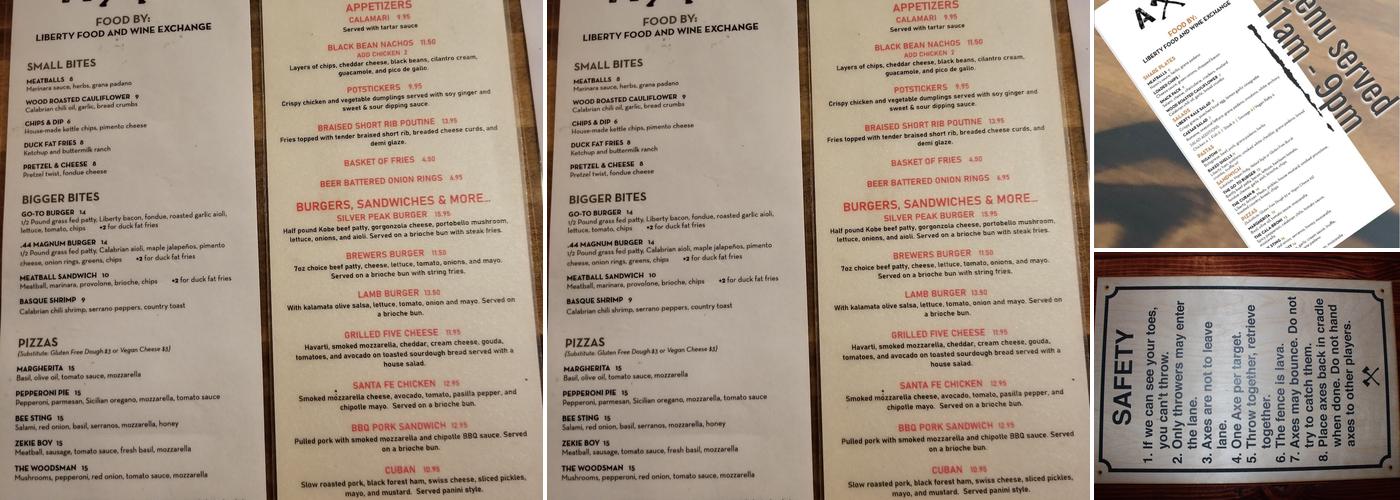 Reno Axe Menu