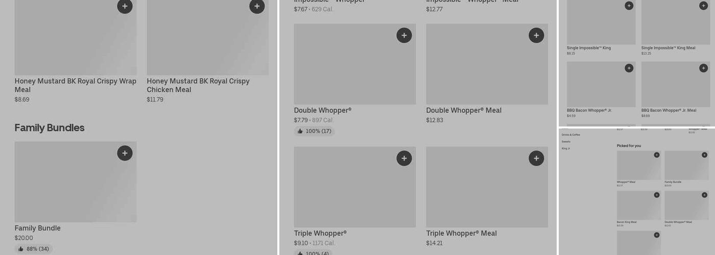Burger King Menu