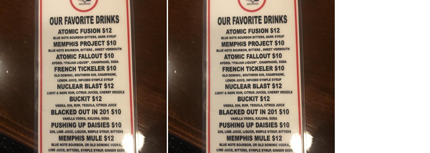 Atomic Rose Menu