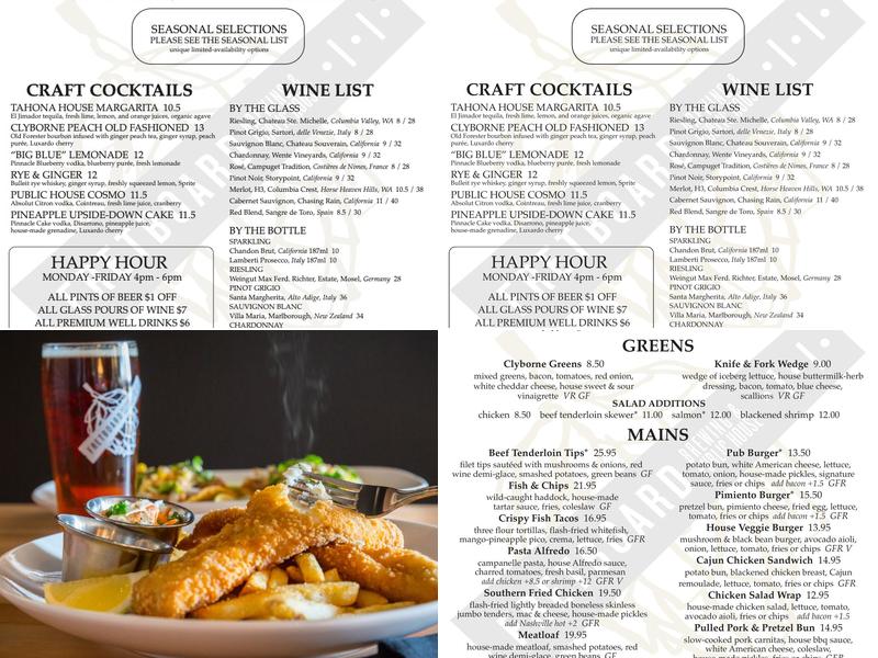 Fretboard Brewing & Public House Menu