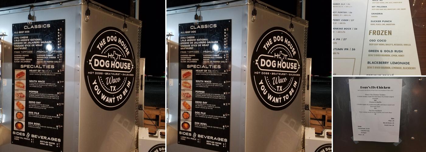 Freight Icehouse and Yardbar Menu