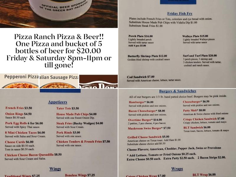 Overtime Grill & Pub Menu