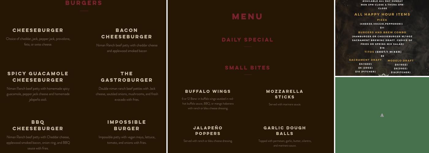 Midtown Gastrobar Menu