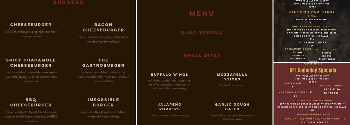 Midtown Gastrobar Menu