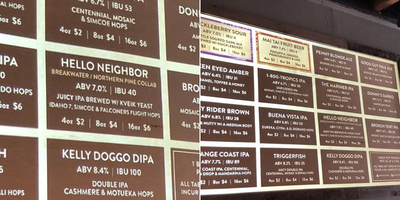 Booze Brothers Oceanside Menu