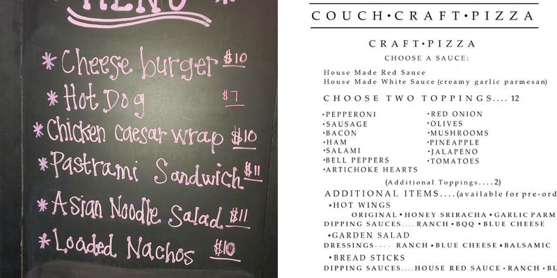 Liquid Therapy Menu