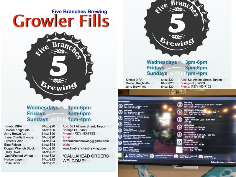 5 Branches Brewing Menu