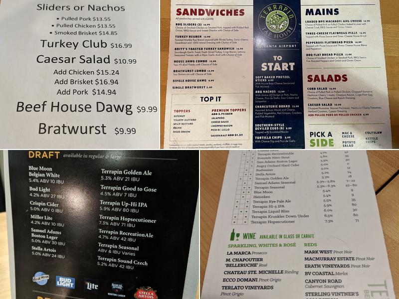 Terrapin Taphouse Menu