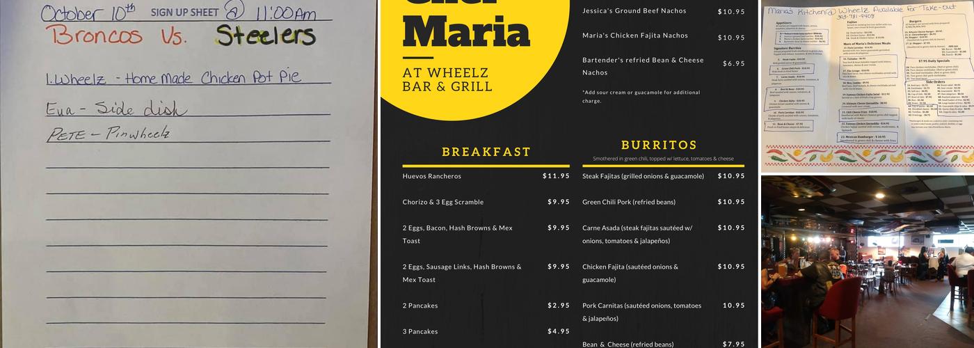 Wheelz Menu