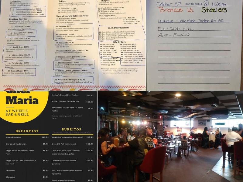 Wheelz Menu