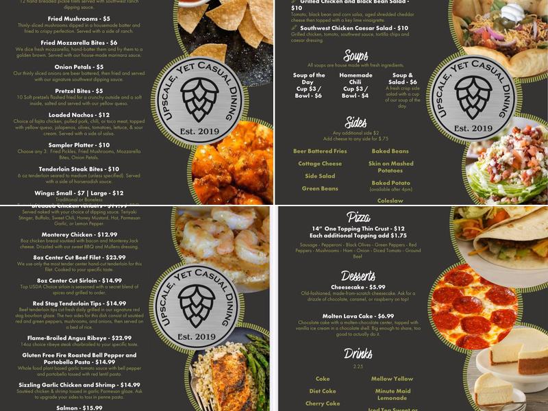 McQuarter's Pub Menu