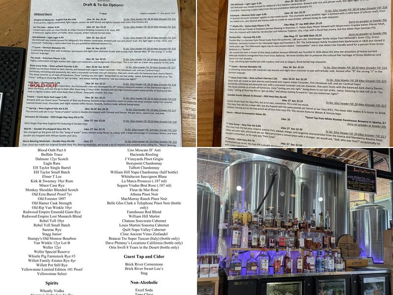 Millpond Brewing Menu