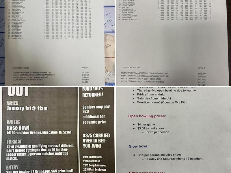 Rose Bowl Menu