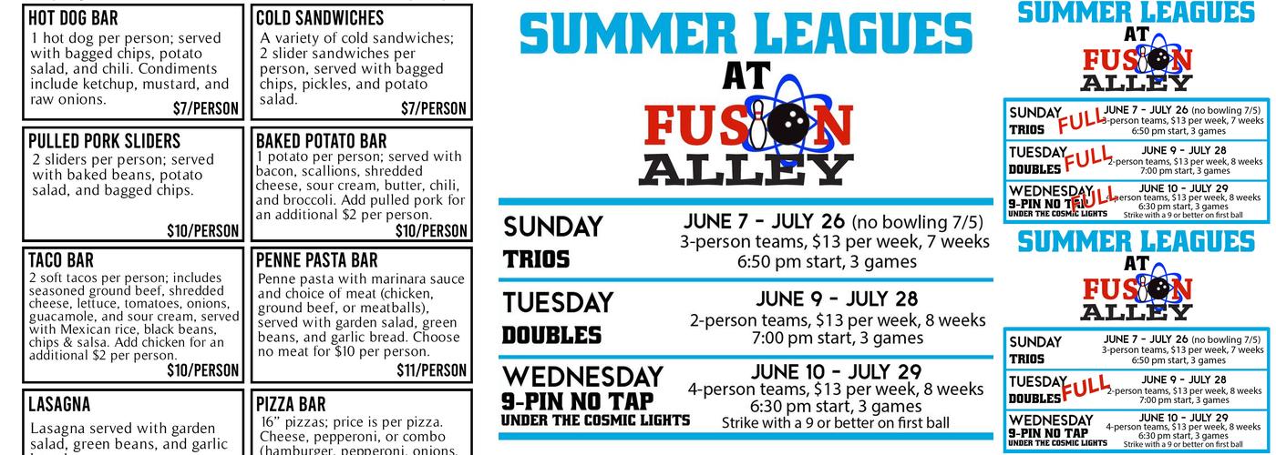 Fusion Alley Menu