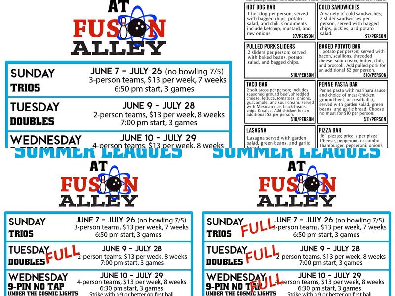 Fusion Alley Menu