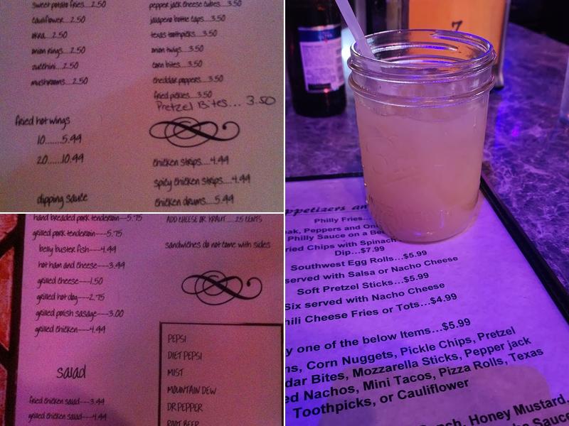 Pool Hall Menu