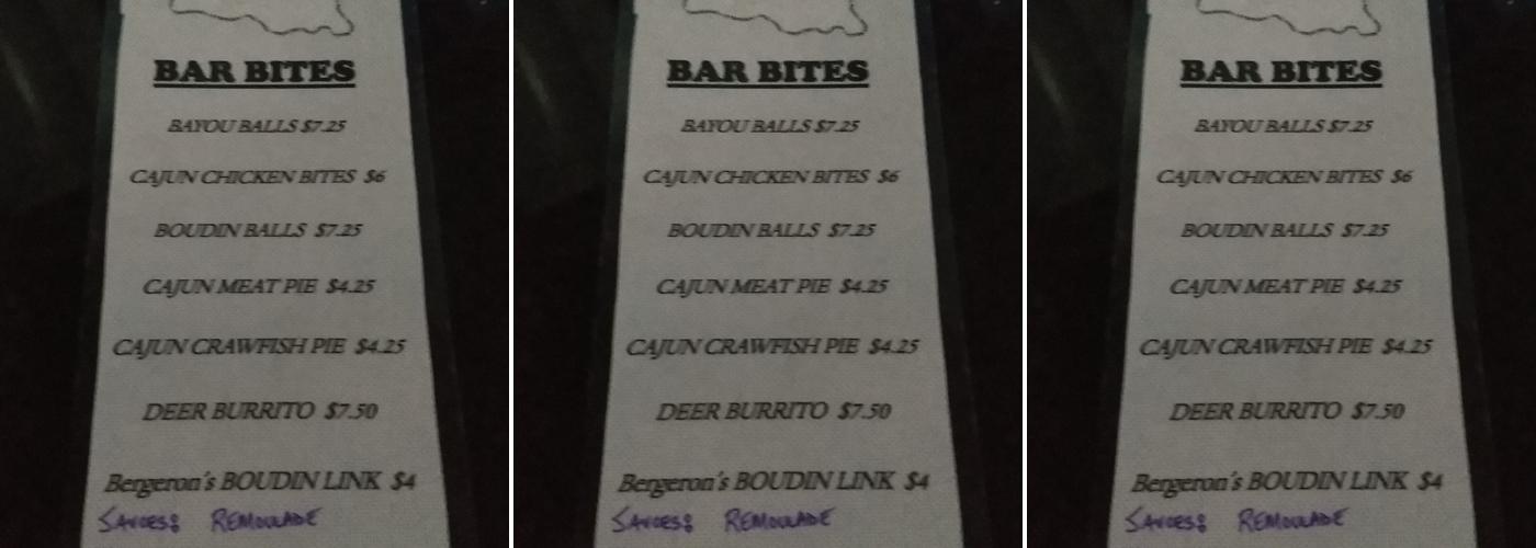 My Brother's Bar Menu