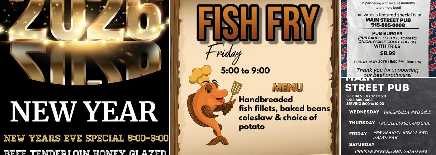 Main Street Pub Menu