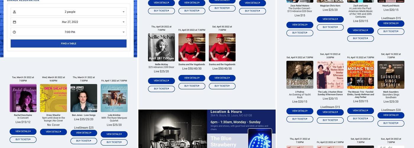 Blue Strawberry Menu