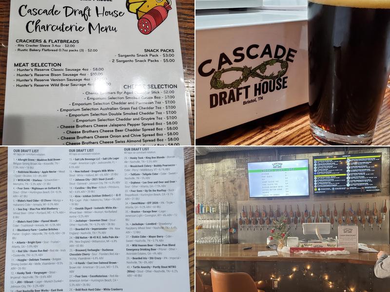 Cascade Draft House Menu