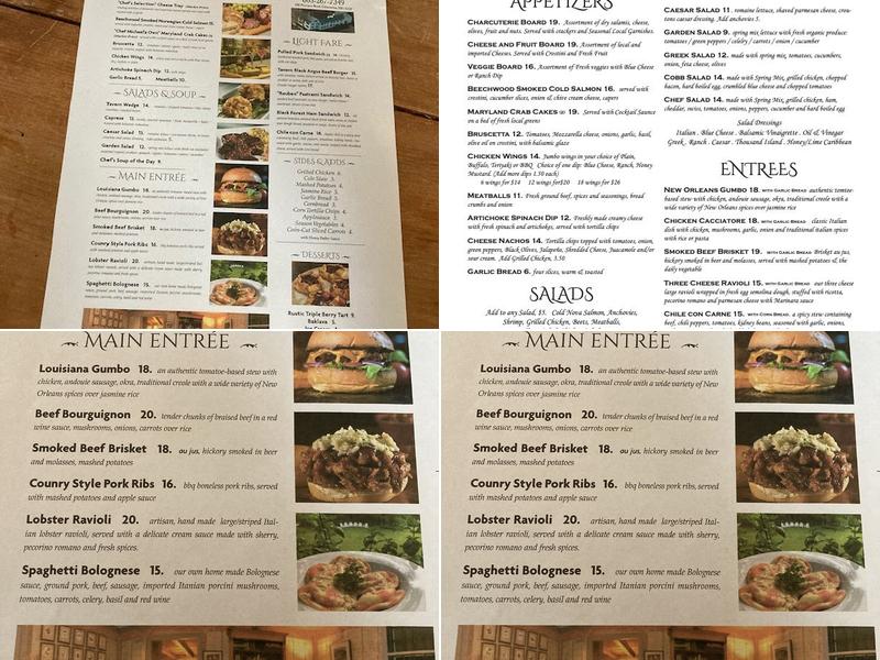 Gilmanton Pub Menu