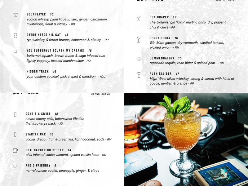 Laylow Cocktail Lounge Menu