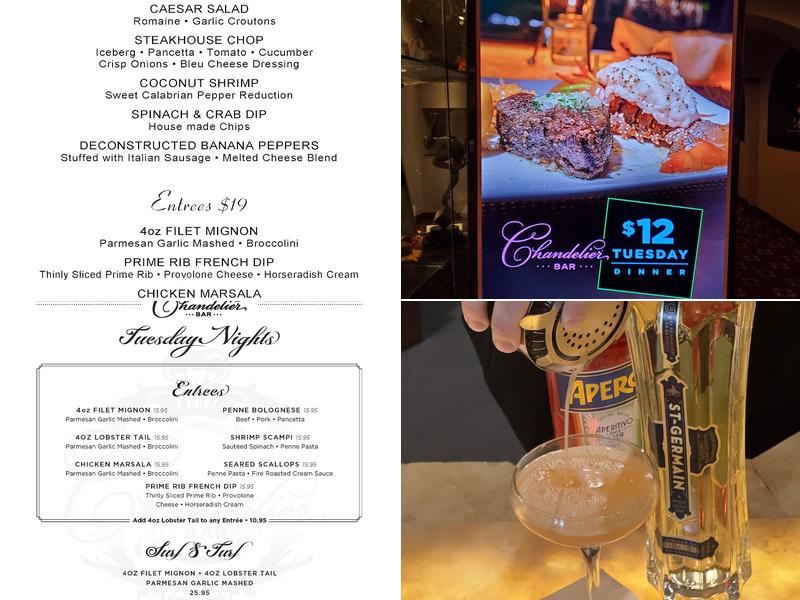 The Chandelier Bar Menu