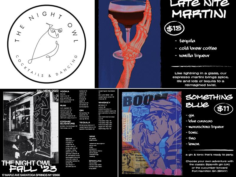 The Night Owl Menu