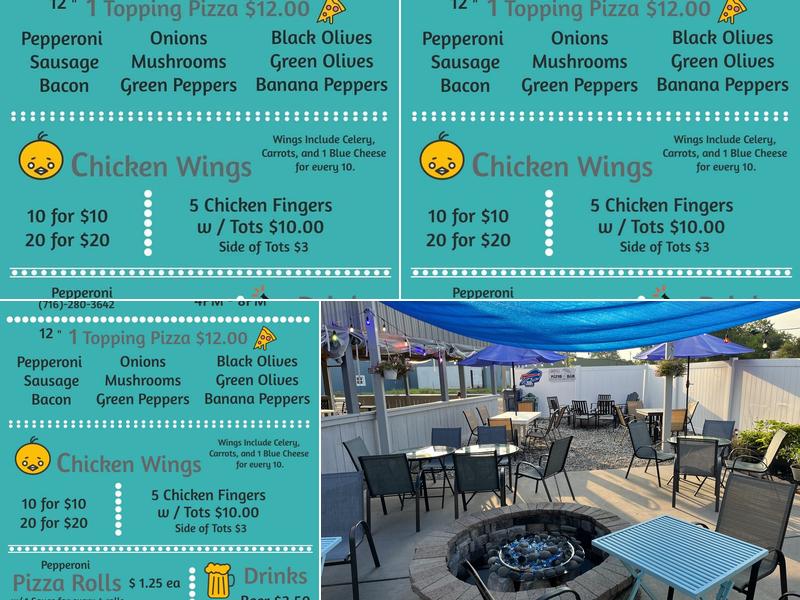 Short Street Bar Menu