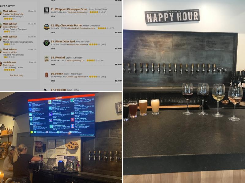 Hop & Vine Davidson Menu