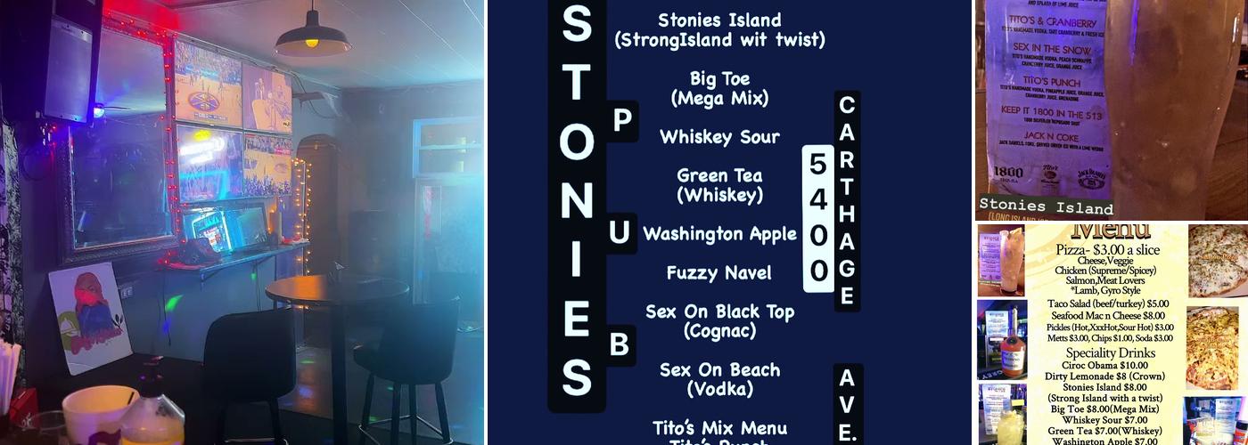 Stonies Pub and Grill Menu