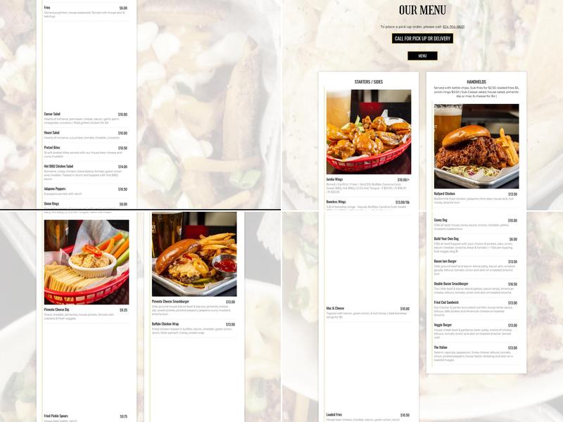 Eight and Sand Tavern & Refuge Menu