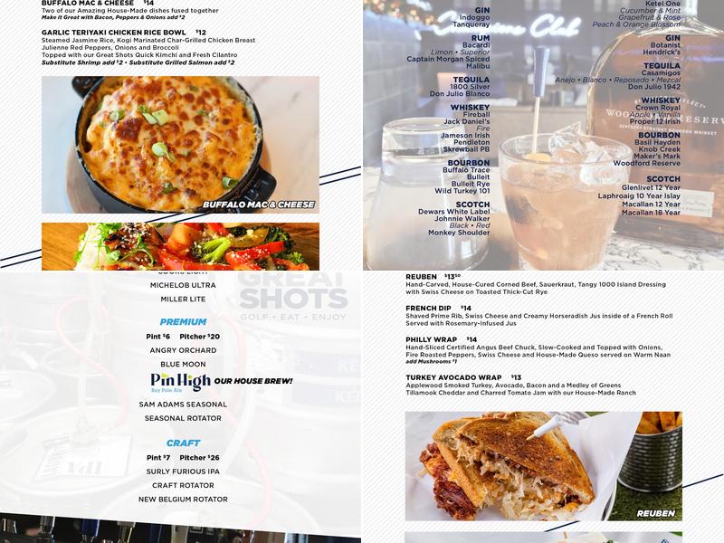 Great Shots Menu