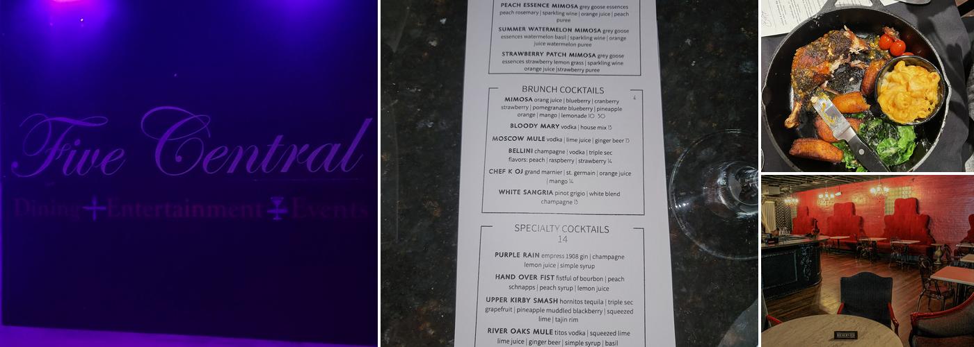 Five Central Menu